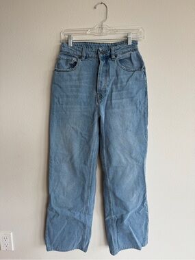 Claud High Rise Wide Leg Jeans Light Wash Size 28